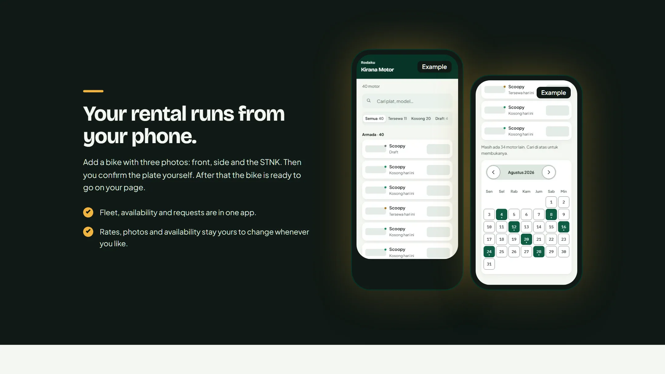 De Manager-app op de verhuurderspagina